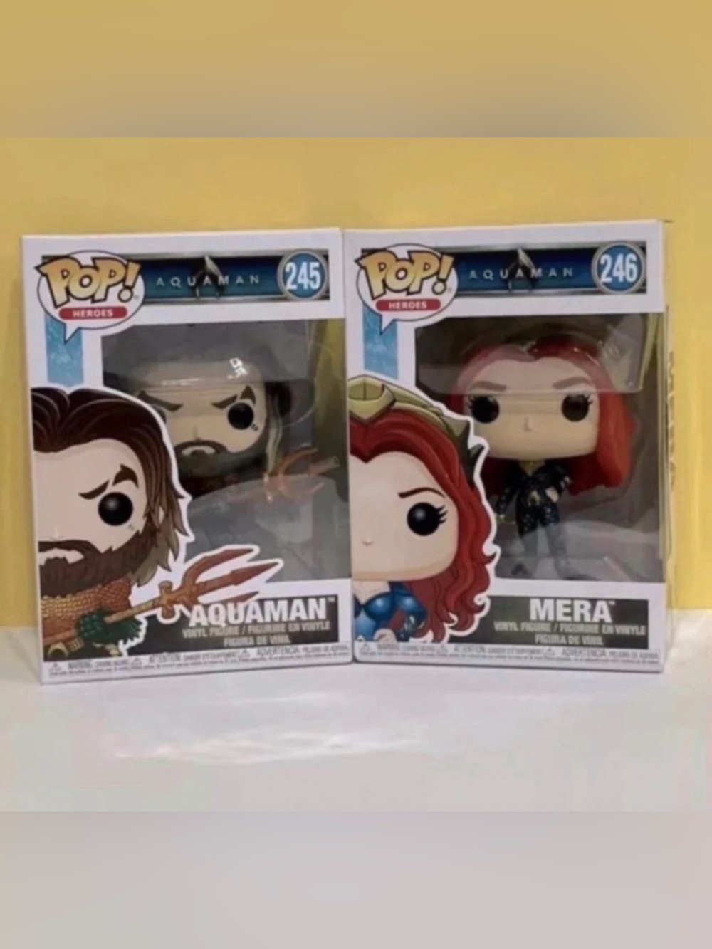 NIB Funk Pop! Aquaman Movie: Aquaman #245 & Mera #246
